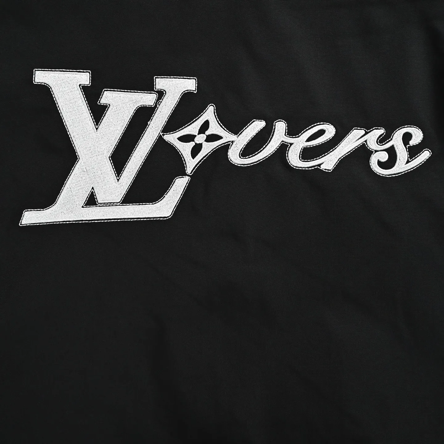 Louis Vuitton/Louis Vuitton embroidered lettering baseball jacket